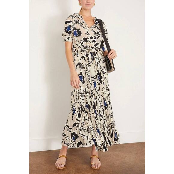 Ulla Johnson Faun Pleated Midi Skirt in Porcelain 2 - Picture 4 of 5